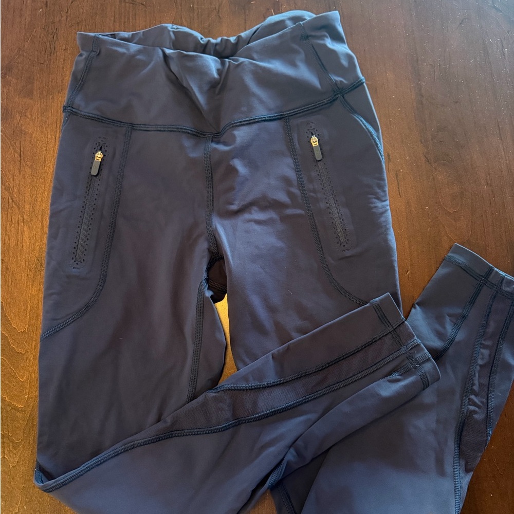 lululemon athletica Navy Active Leggings with Zip Pockets